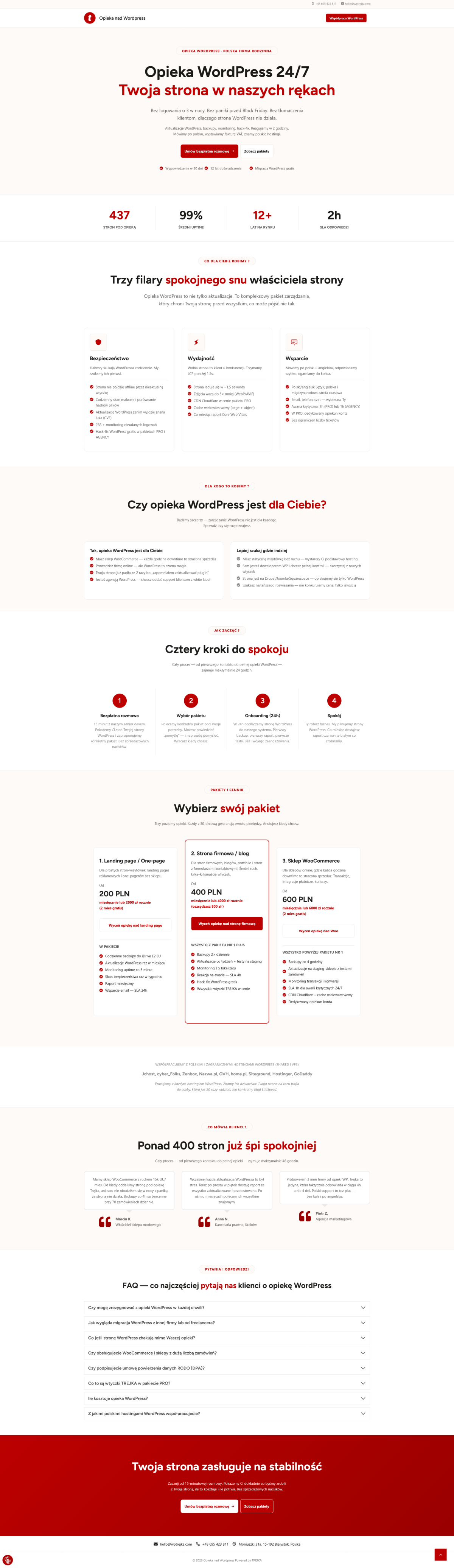 Opieka nad WordPress
